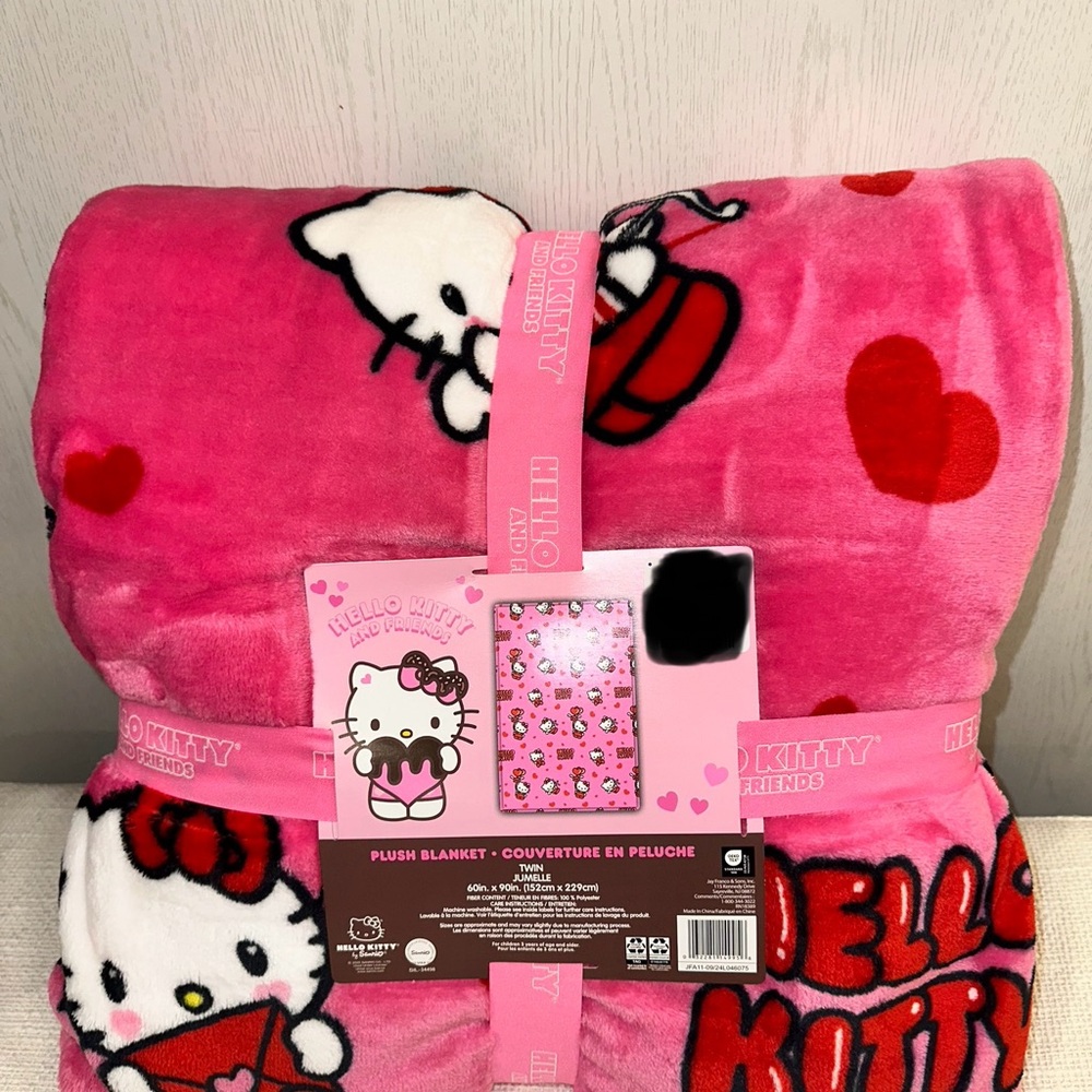 Hello Kitty Plush Blanket - Pink